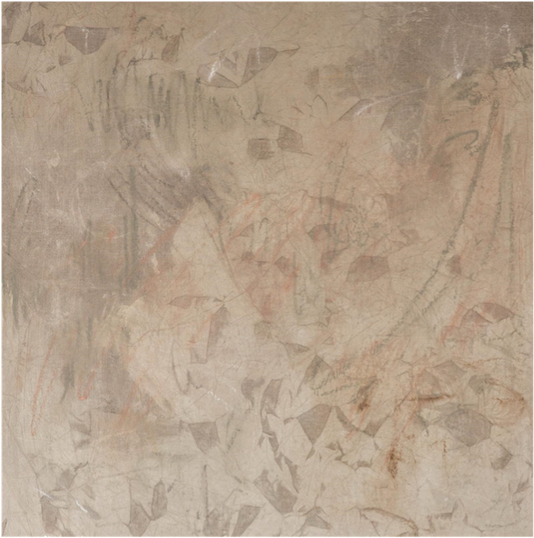 2019, oil pastel and acrylic on canvas, 97×97cm